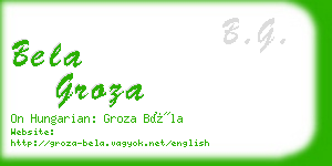 bela groza business card